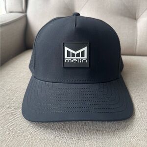 Melin Black Logo ODYSEA STACKED HYDRO Floating Snapback Water  Hat -Odyssey 58cm